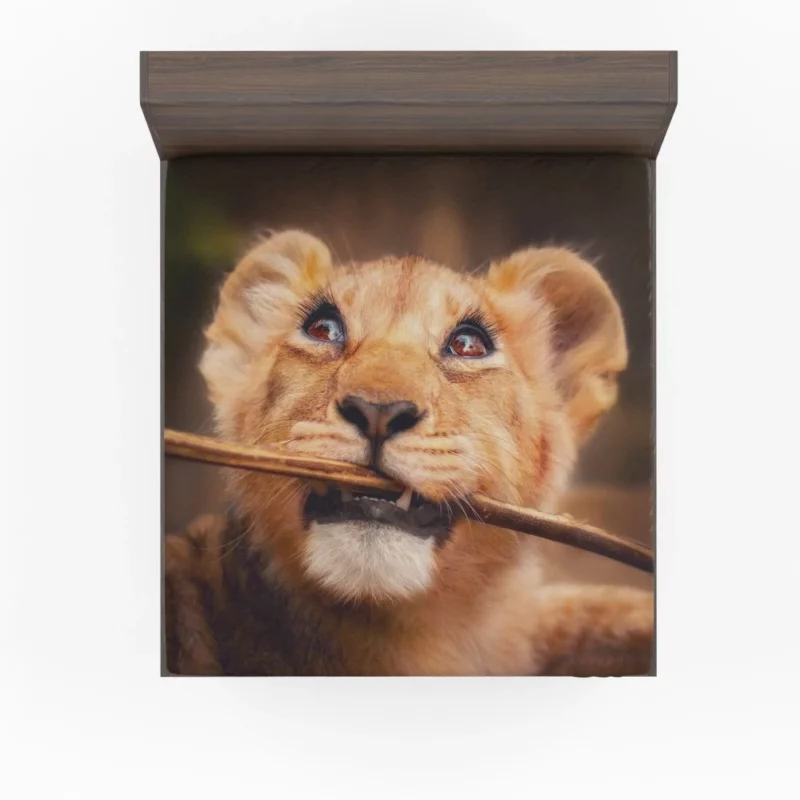 Lion Cub Curious Innocence Fitted Sheet 1