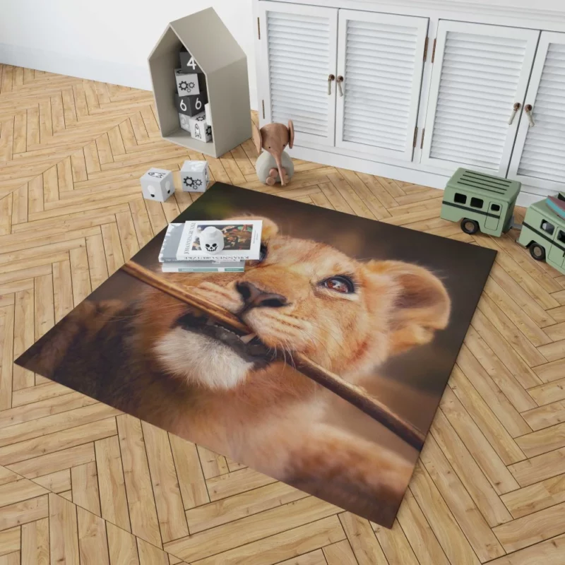 Lion Cub Curious Innocence Rug 1