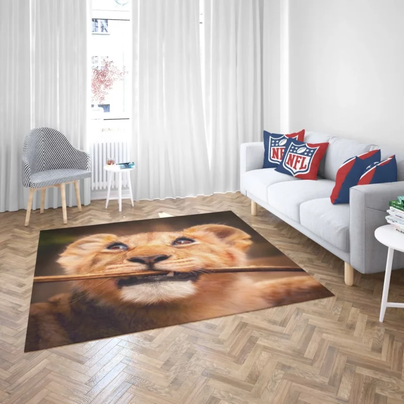 Lion Cub Curious Innocence Rug 2