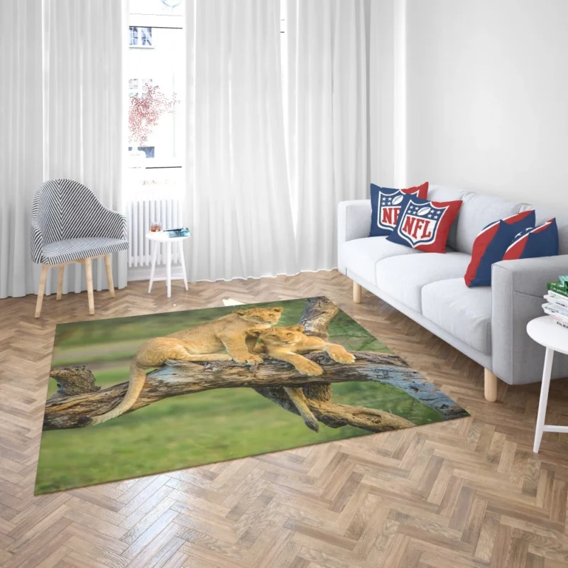 Lion Cub Depth of Field Charm Rug 2