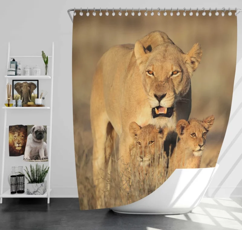 Lion Cub Depth of Field Wonder Shower Curtain