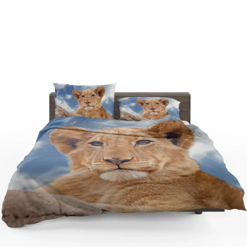 Lion Cub Enigmatic Stare Baby Majesty Bedding Set