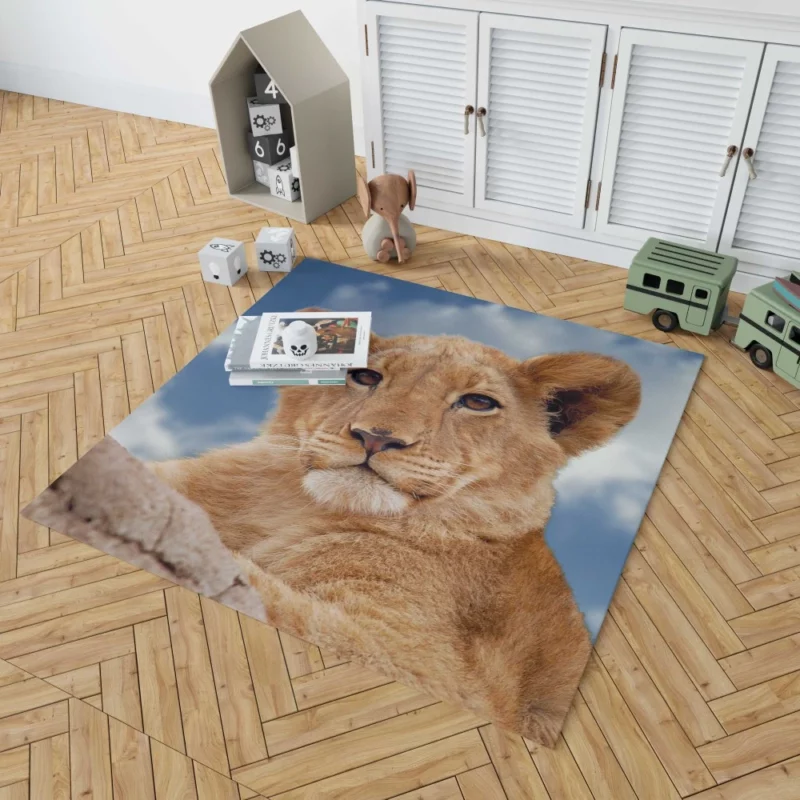 Lion Cub Enigmatic Stare Baby Majesty Rug 1