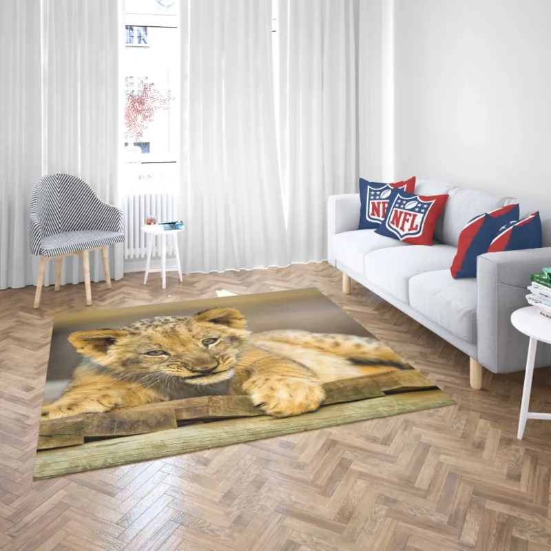 Lion Cub Innocence Wilderness Wonder Rug 2