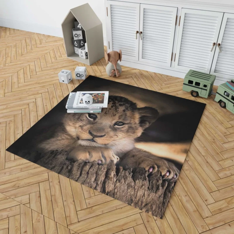 Lion Cub Irresistible Cuteness Rug 1