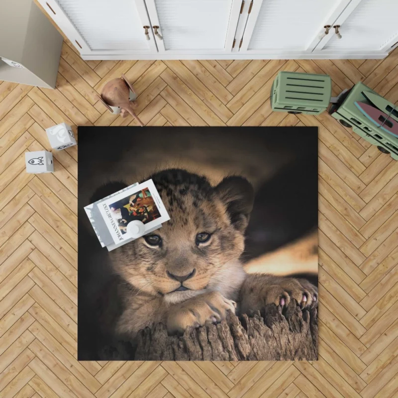 Lion Cub Irresistible Cuteness Rug