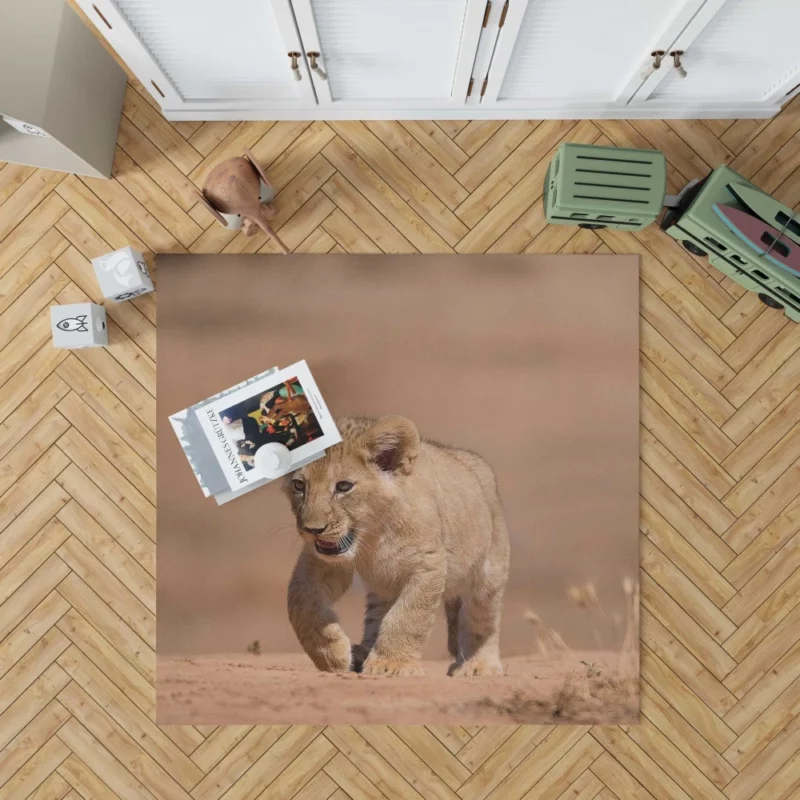 Lion Cub Love Innocent Joy Rug