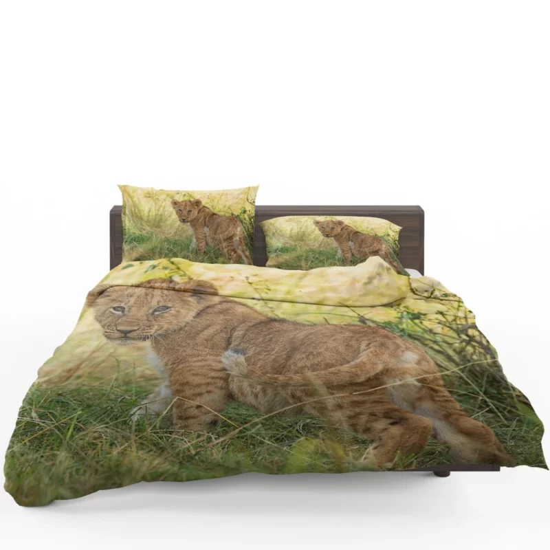 Lion Cub Playful Charm Cute Essence Bedding Set