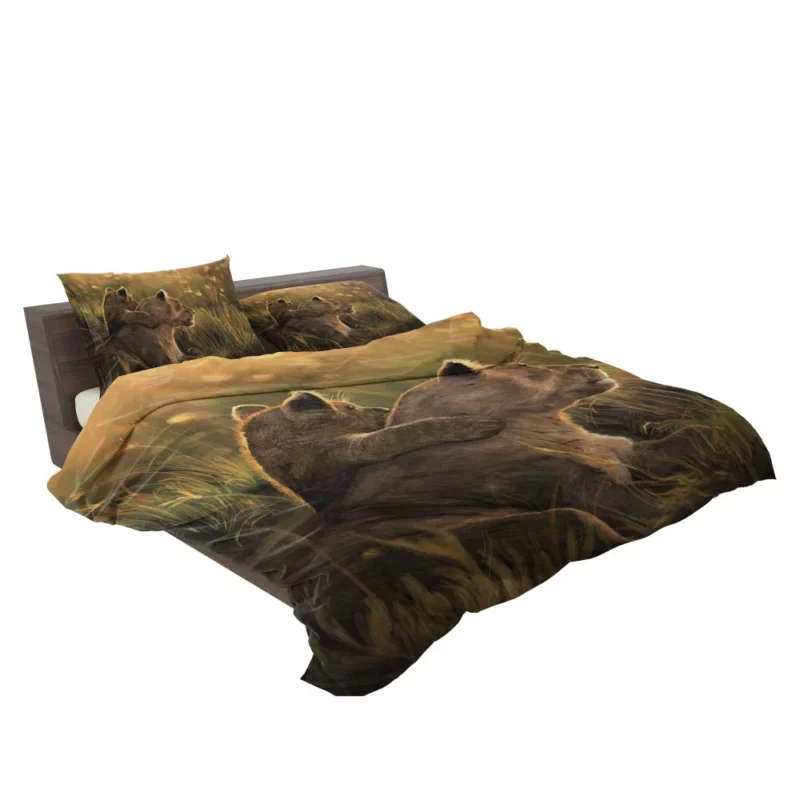 Lion Cub Tender Hug Familial Love Bedding Set 2