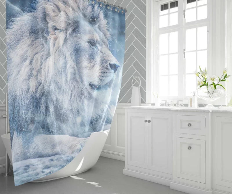 Lion Cute Shower Curtain 1