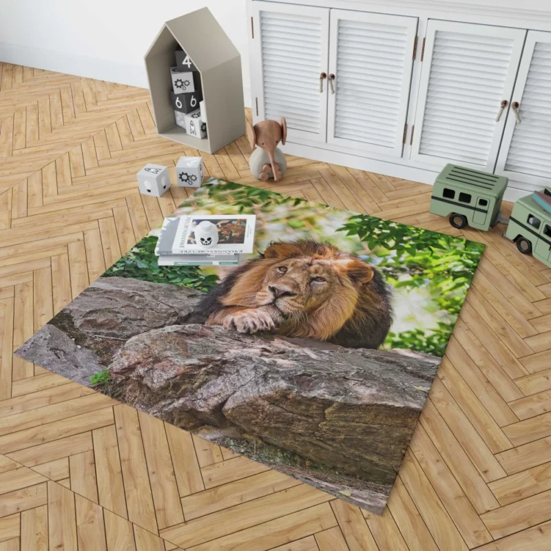 Lion Fierce Animal Rug 1