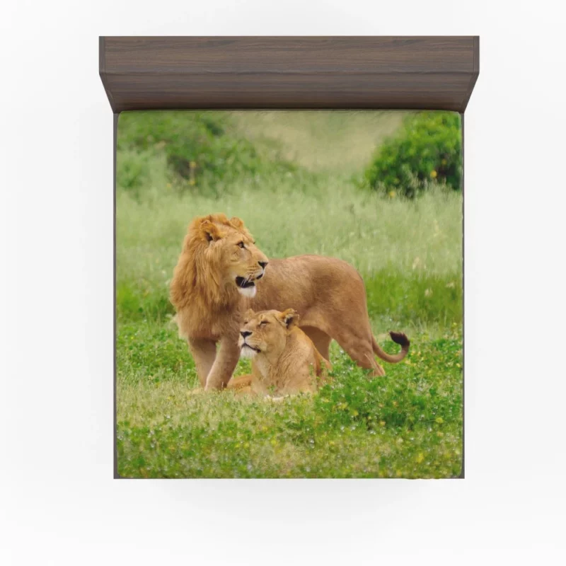 Lion Fierce Roar Ruler of Jungle Fitted Sheet 1