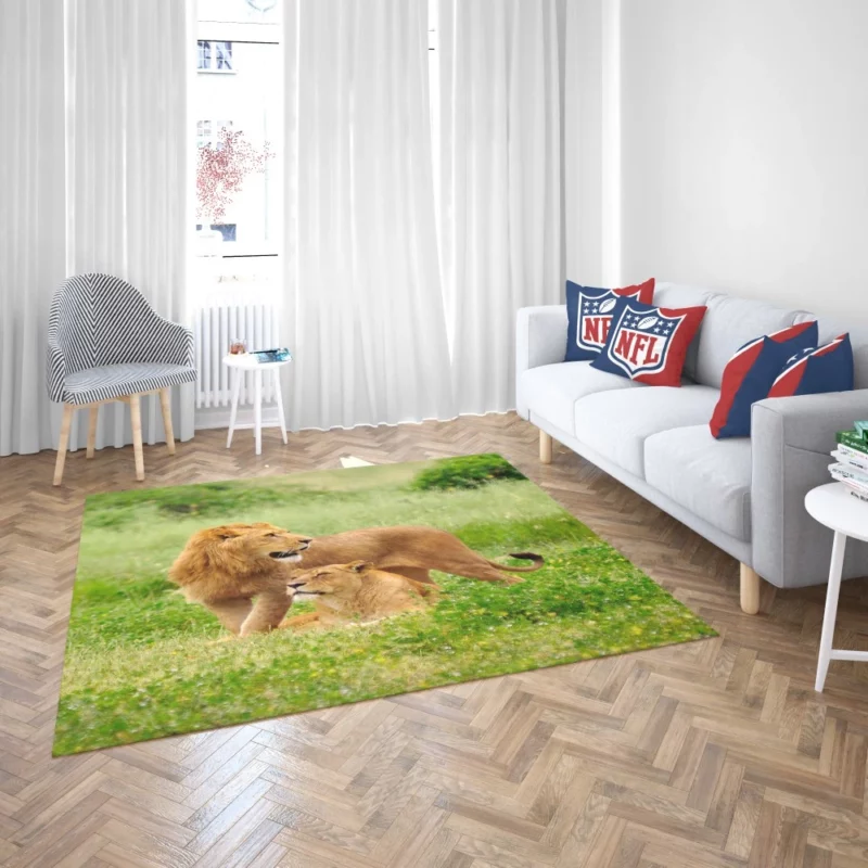 Lion Fierce Roar Ruler of Jungle Rug 2