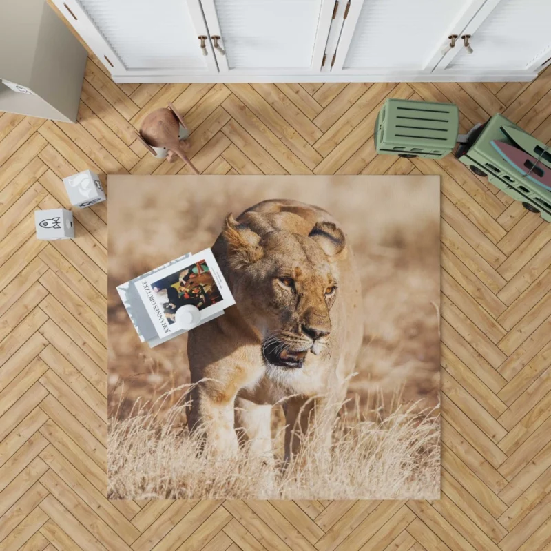 Lion Intense Stare Regal Domination Rug