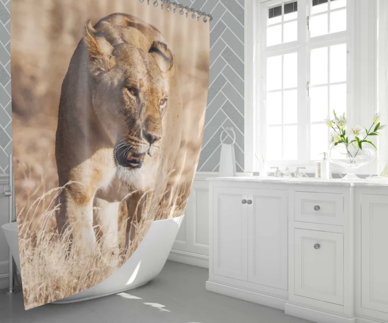 Lion Intense Stare Regal Domination Shower Curtain 1