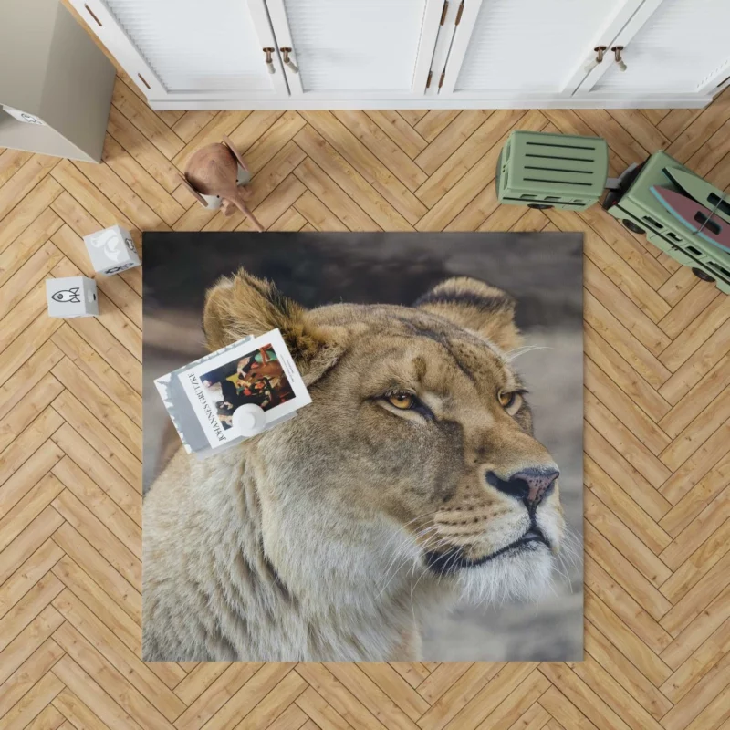 Lion Majestic Gaze Kingly Presence Rug