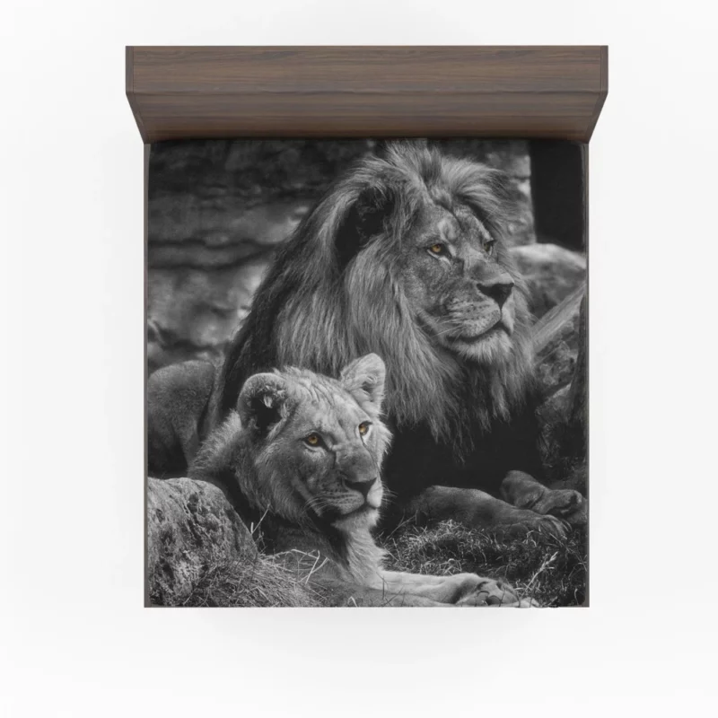 Lion Majestic Pair Kingly Love Fitted Sheet 1