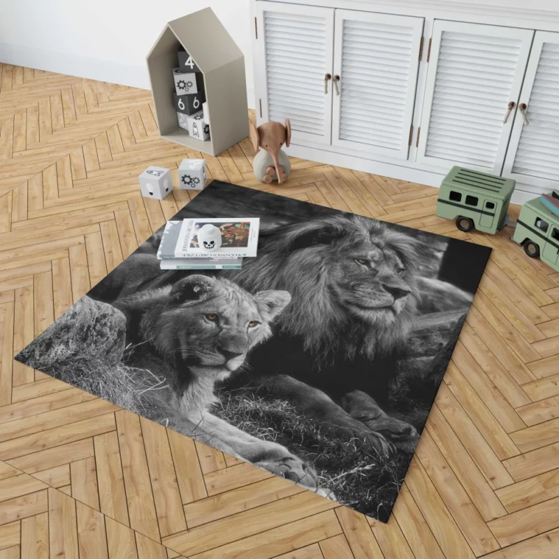 Lion Majestic Pair Kingly Love Rug 1