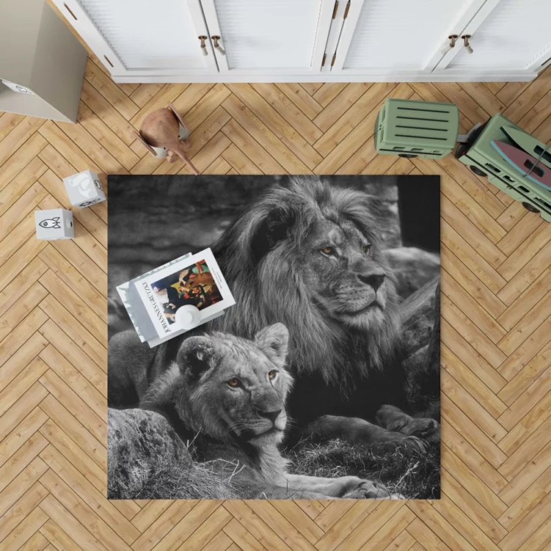 Lion Majestic Pair Kingly Love Rug