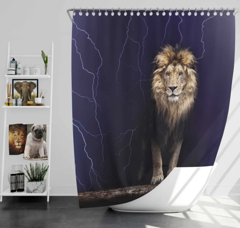 Lion Majestic Roar Shower Curtain