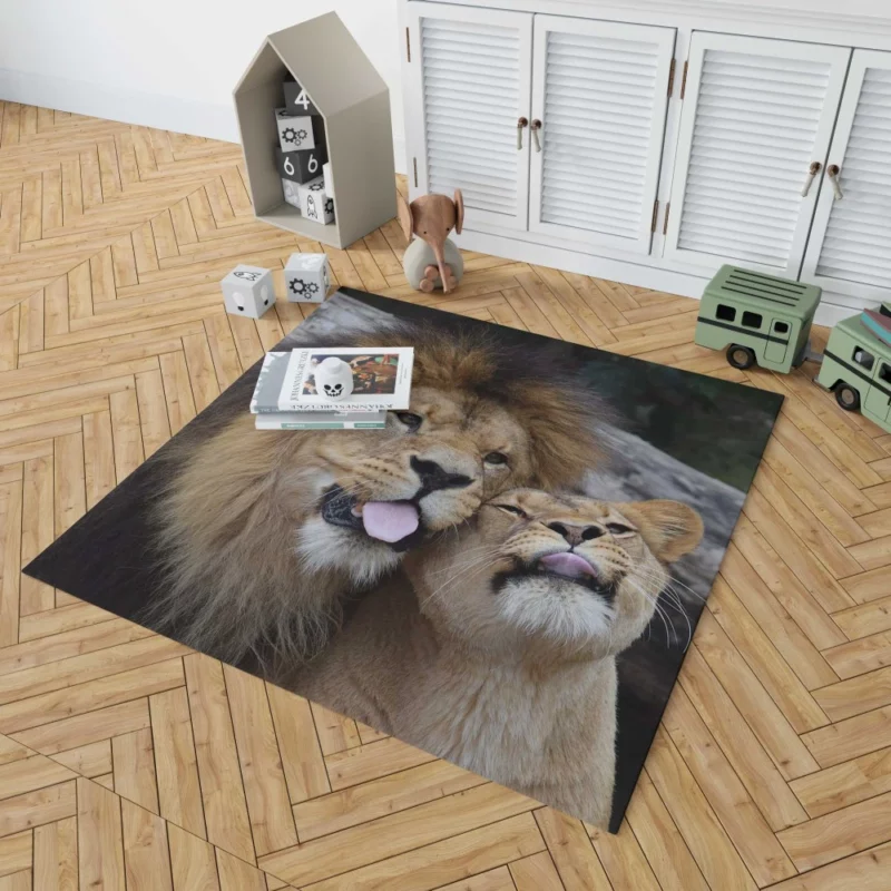 Lion Majestic Stance King of Wilderness Rug 1