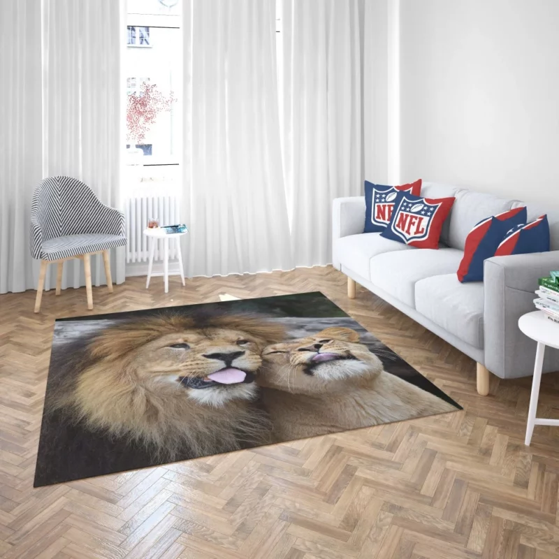 Lion Majestic Stance King of Wilderness Rug 2