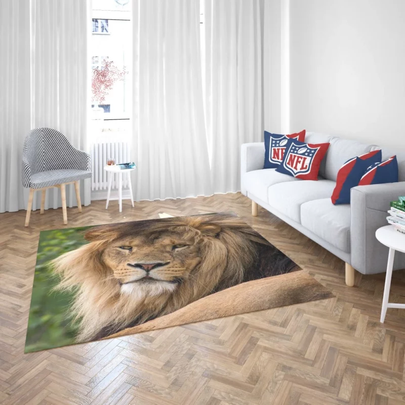 Lion Majestic Stare Black & White Serenity Rug 2