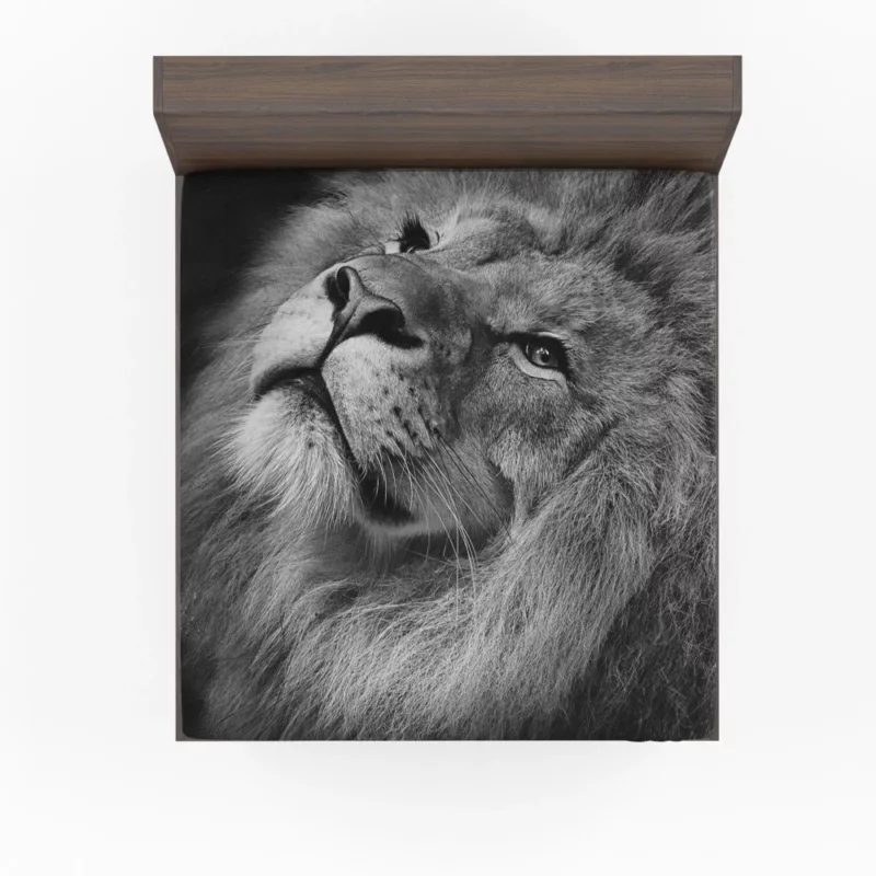 Lion Majestic Stare Timeless Elegance Fitted Sheet 1