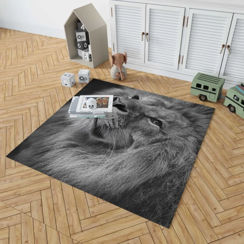 Lion Majestic Stare Timeless Elegance Rug 1