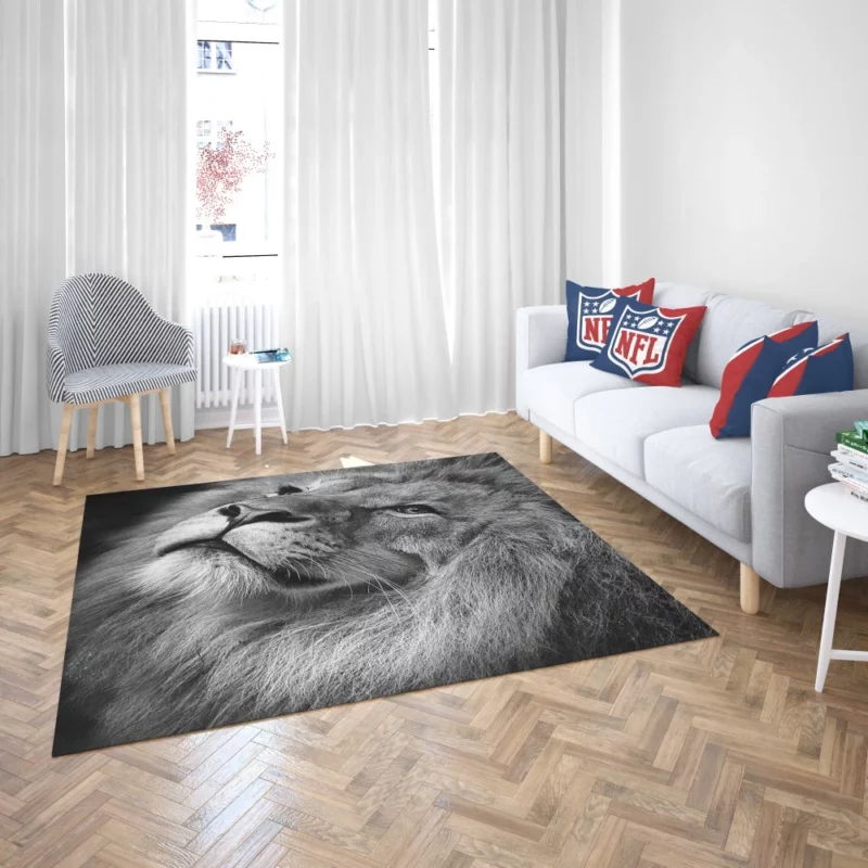 Lion Majestic Stare Timeless Elegance Rug 2