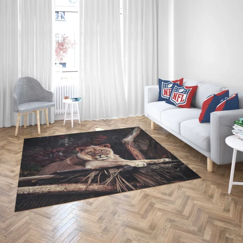 Lion Majesty Roaring Wilderness King Rug 2