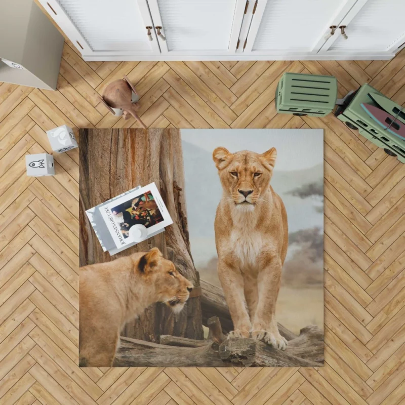 Lion Regal Gaze Wilderness Majesty Rug