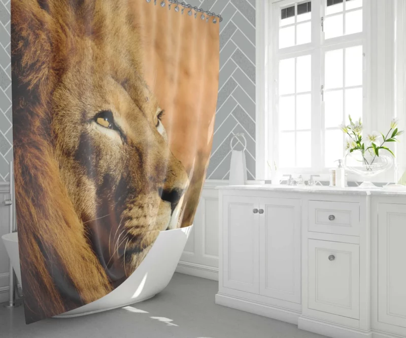 Lion Regal Presence Majesty Unleashed Shower Curtain 1