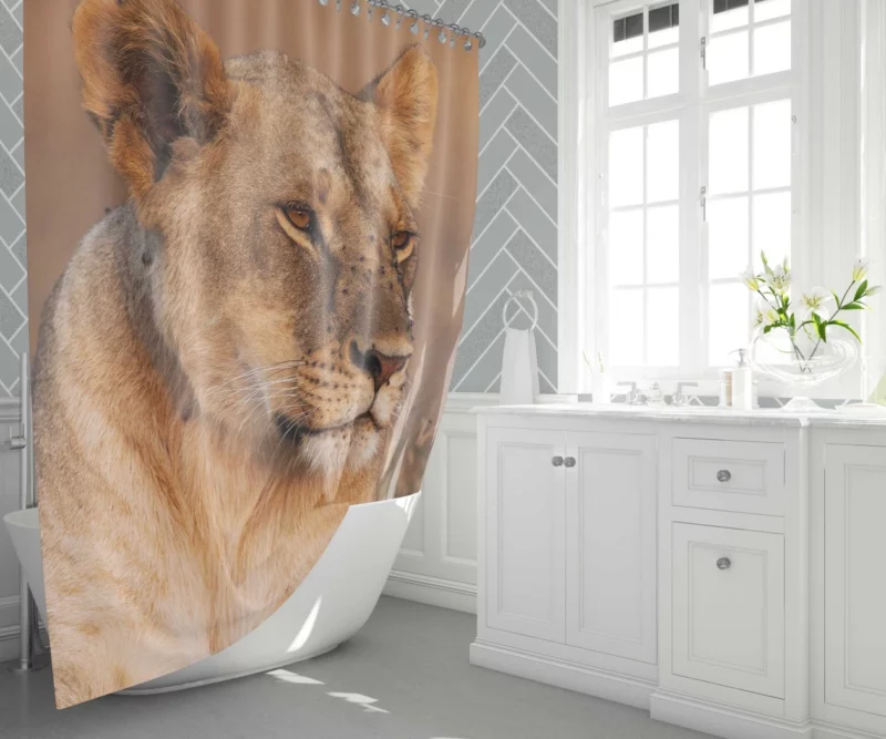 Lion Regal Presence Wilderness Majesty Shower Curtain 1