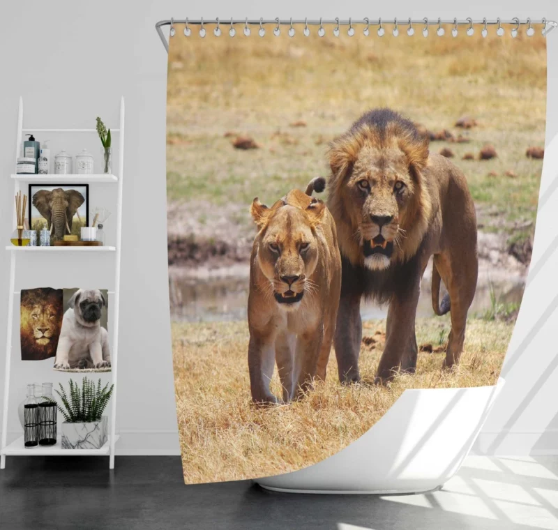 Lion Regal Stance Kingly Authority Shower Curtain