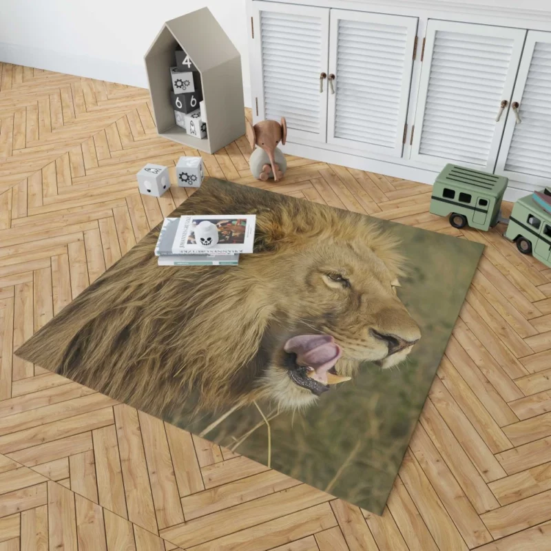 Lion Regal Stance Wilderness Dominance Rug 1