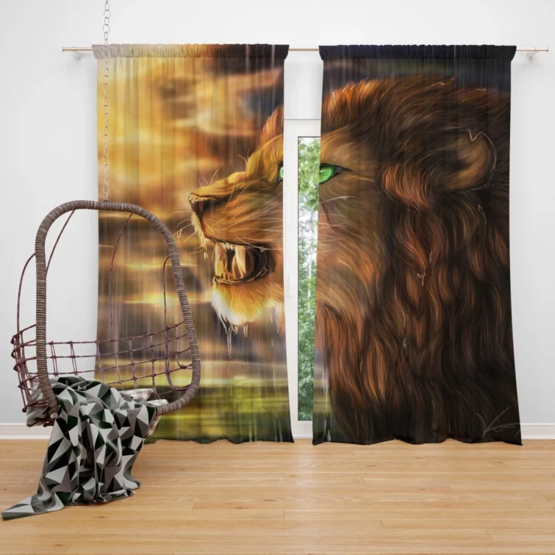 Lion Roar Majesty in Motion Curtain