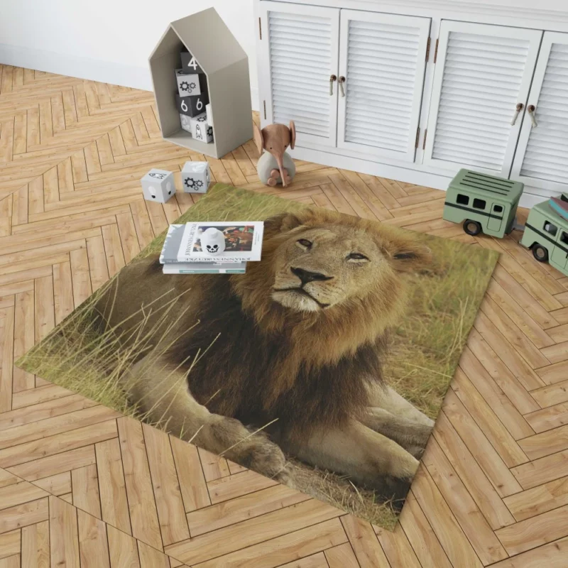 Lion Roar Monarch of the Wilderness Rug 1