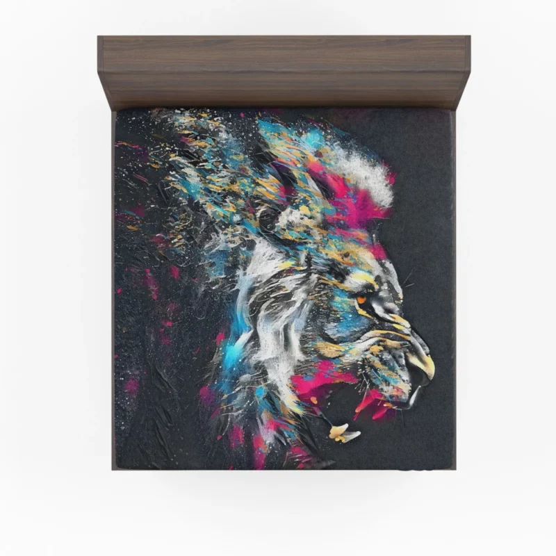 Lion Roar in Wilderness Fitted Sheet 1