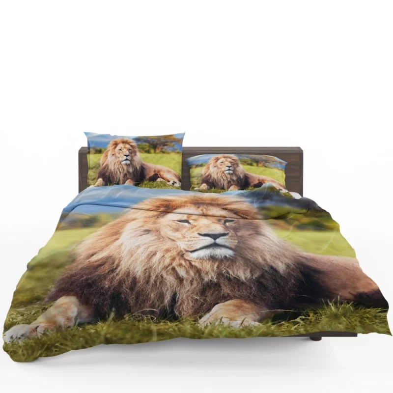 Lion Sentinel Watchful Wilderness Guardian Bedding Set