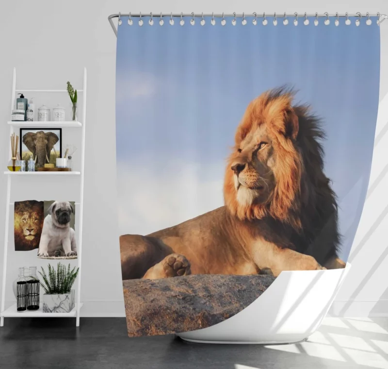 Lion Vibrant Shower Curtain