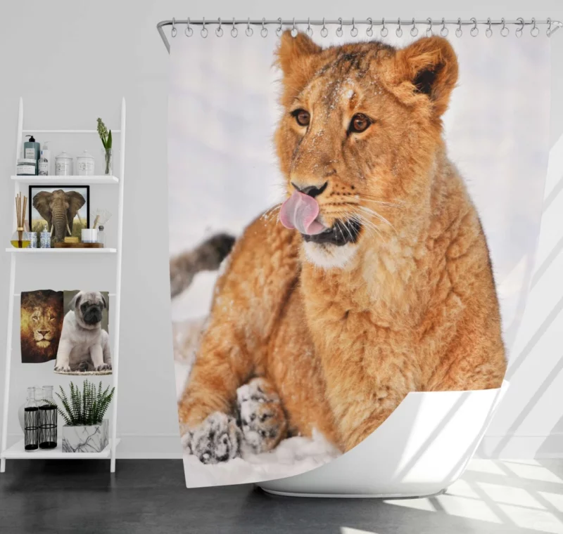 Lion Wild Animal Shower Curtain