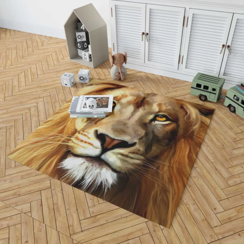 Lion Wild Animal Wilderness Rug 1