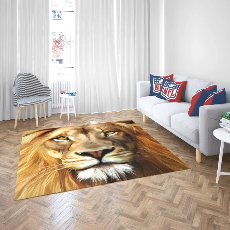 Lion Wild Animal Wilderness Rug 2