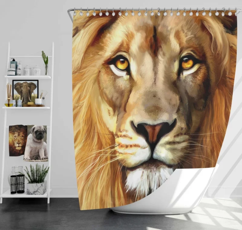 Lion Wild Animal Wilderness Shower Curtain