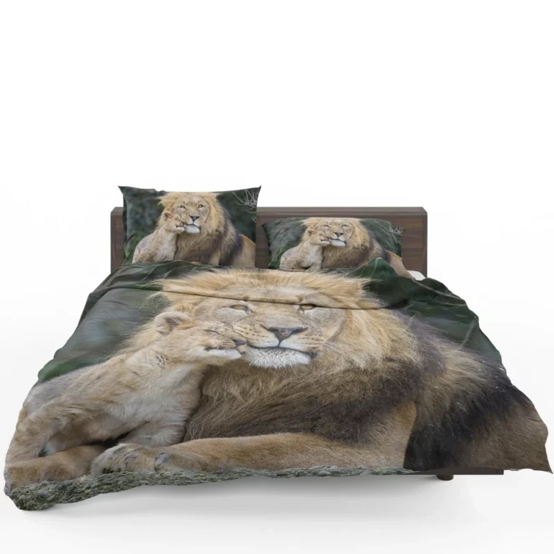 Lion and Cub Majestic Bond Bedding Set