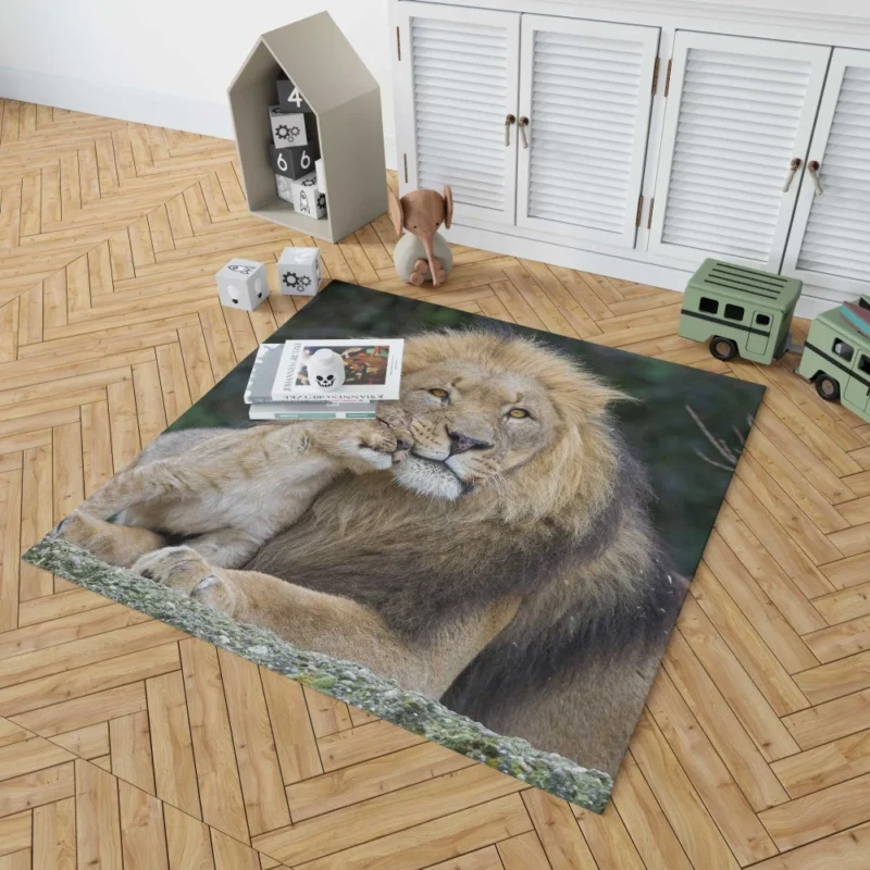 Lion and Cub Majestic Bond Rug 1