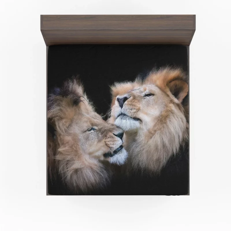 Lion in Golden Light Fitted Sheet 1