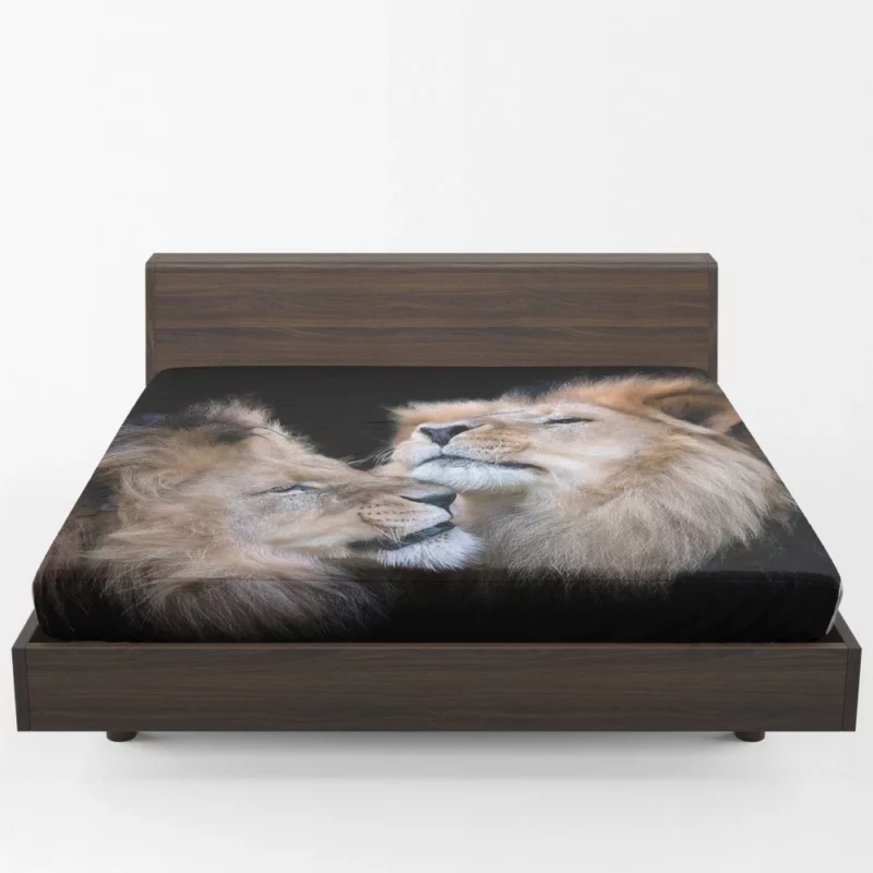 Lion in Golden Light Fitted Sheet