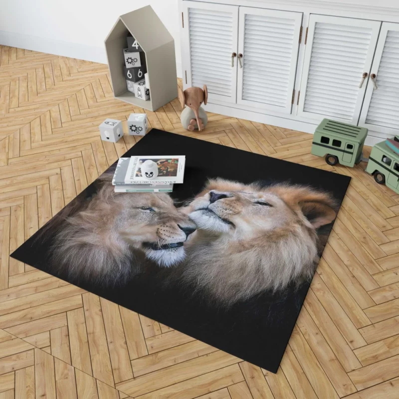 Lion in Golden Light Rug 1